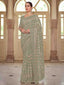 Green Georgette Saree With Unstitched Blouse Clothsvilla