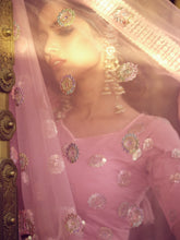 Load image into Gallery viewer, Pink Sequins Semi Stitched Lehenga With Unstitched Blouse Clothsvilla