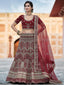 Maroon Stunning Semi Stitched Lehenga With Unstitched Blouse Clothsvilla