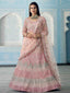 Beautiful Peach Semi Stitched Lehenga With Unstitched Blouse Clothsvilla