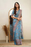 Lagniappe Sky Soft Silk Saree With Murmurous Blouse Piece ClothsVilla