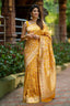 Eye-Catching Yellow Soft Silk Saree With Engrossing Blouse Piece ClothsVilla