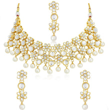 Load image into Gallery viewer, Alloy Jewel Set (White, Gold) ClothsVilla