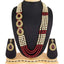 Alloy Jewel Set (White, Maroon) ClothsVilla