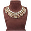 Heavy Dimond and Gold Plated Pearl Necklace Jewel Set (White, Rose Gold) ClothsVilla