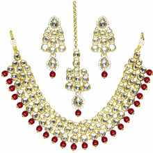 Load image into Gallery viewer, Alloy Jewel Set (White and Red) ClothsVilla
