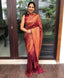 Exuberant Wine Soft Banarasi Silk Saree With Magnificat Blouse Piece ClothsVilla
