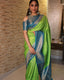 Artistic Parrot Soft Kanjivaram Silk Saree With Lovely Blouse Piece ClothsVilla