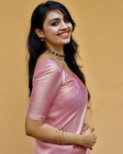 Load image into Gallery viewer, Dalliance Baby Pink Soft Silk Saree with Demesne Blouse Piece ClothsVilla