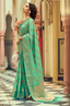 Woebegone Sea Green Soft Banarasi Silk Saree With Fancifull Blouse Piece Bvipul