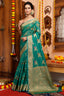 Appealing Rama Organza Silk Saree With Evanescent Blouse Piece Bvipul