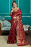 Stunner Maroon Soft Banarasi Silk Saree With Classic Blouse Piece Bvipul