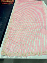 Load image into Gallery viewer, Baby Pink Saree in Satin Georgette With Sequence Work Clothsvilla