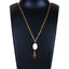 Big Gold-plated Pearl Brass Pendant Gold-plated Pearl Brass Pendant ClothsVilla