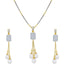 Brass Jewel Set (Gold, White) ClothsVilla