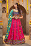 Deep Pink Exclusive Embroidered Work Navratri Chaniya Choli Collection ClothsVilla.com