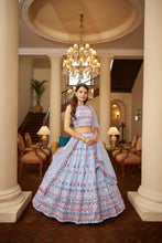 Load image into Gallery viewer, Designer Sky Blue Lehenga Choli Indian Wedding Lengha Choli Party Wear Bridesmaids Bollywood Ghagra Choli Engagement Wear Lahanga Choli ClothsVilla
