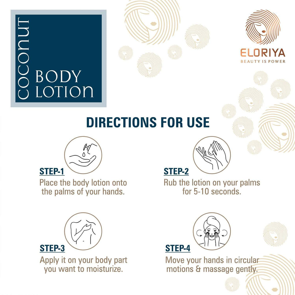Eloriya Coconut Body Lotion with Deep Moisturizing for Smooth and Pleasant Skin 300 ml ELORIYA