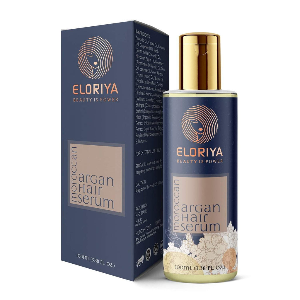ELORIYA Moroccan Argan Hair Serum for Strong and Frizz-Free Hair, for Men and Women, 100 Ml ELORIYA