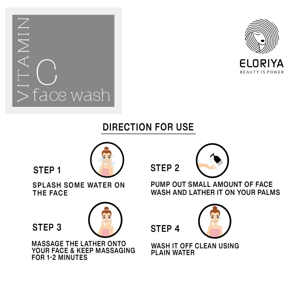 ELORIYA Vitamin C Face Wash for Women and Men | 120ml ELORIYA