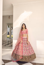 Load image into Gallery viewer, Enchanting Light Pink Sequins Embroidered Silk Wedding Wear Lehenga Choli ClothsVilla