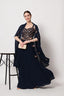 Exclusive Navy Georgette Crush Pattern On Lehenga Choli ClothsVilla.com