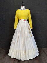 Load image into Gallery viewer, White Color Lucknowi Work Lehenga Choli With Dupatta Clothsvilla
