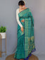 Rajkoti Patola Silk Cyan Blue Clothsvilla