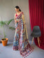 Kalanandi Cotton Kalamkari Printed Saree Light Green Clothsvilla