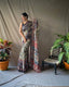 Cotton Kalamkari Printed Saree Thistle Green Clothsvilla