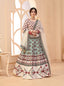 Indian Beige Digital Printed Lehenga Choli With Lace And Border Dupatta, Wedding Wear And Party Wear Chaniya Choli For Women ClothsVilla