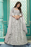 Light Grey Color Georgette Fabric Gota Work Lehenga Choli ClothsVilla