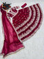 Maroon Anarkali Gown in Faux Georgette with Embroidery Sequence Work ClothsVilla