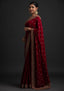 Maroon Saree In Vichitra Silk With Dori And Sequence Work Clothsvilla