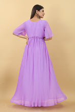 Load image into Gallery viewer, Marvelous Lavender Color Pleated Gown Clothsvilla