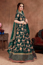 Load image into Gallery viewer, Ethnic Dark Green Colored Bridal Wear Designer Embroidered Lehenga choli Clothsvilla