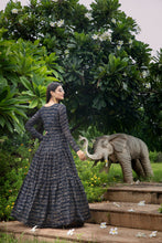 Load image into Gallery viewer, Navy Blue Color Latest Fancy Designer Georgette Anarkali Suit ClothsVilla