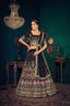 Navy Blue Multi Thread Embroidered Georgette Wedding Lehenga Choli ClothsVilla