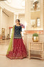 Attractive Red Gota Work Chinon Festival Wear Lehenga Choli Indian Pakistani Bridesmaids Dress Reception Lehenga Long Top Lancha ClothsVilla