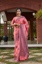Load image into Gallery viewer, Pink Color Function Wear Trendy Weaving Work Saree In Art Silk Fabric ClothsVilla