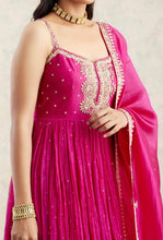 Load image into Gallery viewer, Pink Gown Palazzo Set in Faux Georgette with Embroidery Sequence Work ClothsVilla