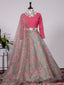 Pista Color Digital Floral Print Organza Lehenga Choli Clothsvilla