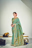 Ravishing Green Banarasi Silk Wedding Wear Saree ClothsVilla