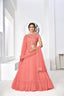 Ravishing Peach Thread Embroidery Festive Wear Lehenga Choli ClothsVilla