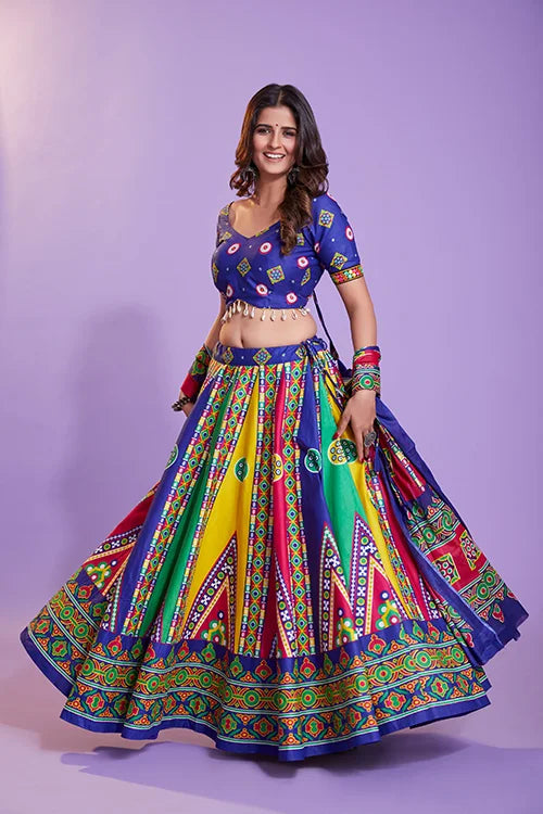 Ready to Wear Hand Printed Latest New Navratri Chaniya Choli L