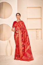 Load image into Gallery viewer, Red Weaving Patola Silk Wedding Wear Saree ClothsVilla