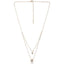 Rose Gold & White Brass Rose Gold-Plated Layered Necklace Brass Swarovski Crystal Brass Pendant Set ClothsVilla