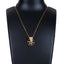 Round Shape Black&White Dimond Pendent Gold-plated Brass Pendant Set ClothsVilla