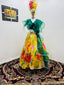 Ruffle Style Green With Yellow Color Organza Lehenga Choli Clothsvilla