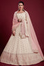 Elegant Georgette Off White Lehenga With Embroidered for Traditional Events Clothsvilla